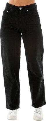 Crave Fame Juniors' 90s Corduroy High-Rise Wide-Leg Pants