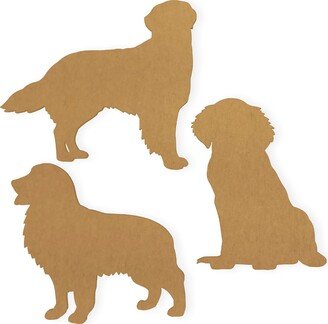 Golden Retriever Dog Silhouette Cutouts | 3 Pack -Quality Cardboard, Lovers Gift