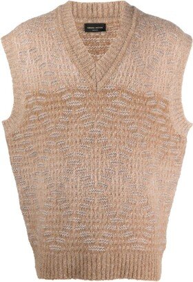 Gradient Diamond-Pattern Vest