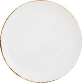 D&V Salt Serena Coupe Plate, 8.25-Inch, Set of 4, White