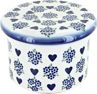 Blue Rose Pottery Blue Rose Polish Pottery Sweet Heart French Butter Dish