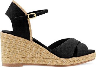 Mirela II 80MM Poplin Canvas Espadrille Wedge Sandals