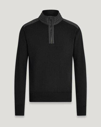 Merino Wool Kilmington Quarter Zip In Black