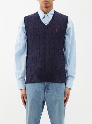 Cable-knit Cotton Sweater Vest