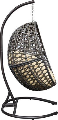 GREATPLANINC Hanging Swing Egg Chair Swing Hammock Chair with Cushion & Stand