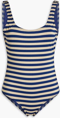 Separates Scoop metallic striped swimsuit