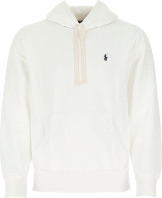 Logo Embroidered Drawstring Hoodie-AT