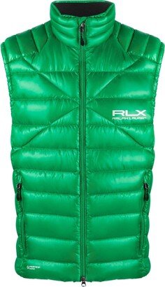 Macoy logo-print padded gilet