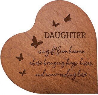 Engraved Wood Heart | Mother Daughter Gift From Mom & Dad Shelf Decorations Sacred-AA