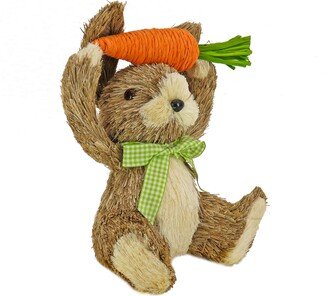 National Tree Company 9 Bunny Holding Up Carrot - 9 in