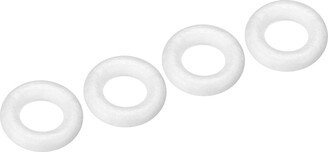 Unique Bargains 1.8 Inch Foam Wreath Forms Round Craft Rings for DIY Art Crafts Pack of 4 - White