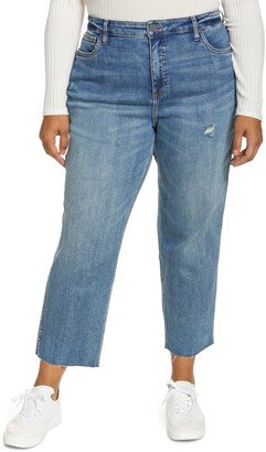 Rachael Fab Ab High Waist Raw Hem Mom Jeans