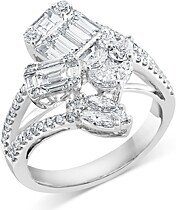 Diamond Bypass Ring in 14K White Gold, 1.80 ct. t.w. - 100% Exclusive