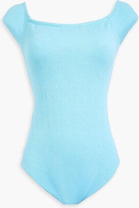 Stretch-seersucker swimsuit