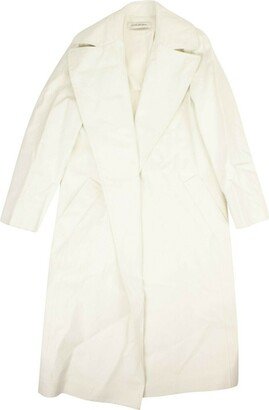 White Rubberized Trench Coat