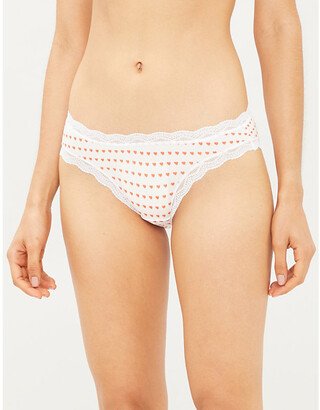 Womens Hearts and Stars Set of Four Basics Heart & Stars Stretch-modal Briefs