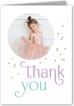 Thank You Cards: Splendid Sentiment Thank You Card, Purple, 3X5, Matte, Folded Smooth Cardstock