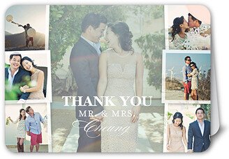 Thank You Cards: Picture Perfect Couple Thank You Card, Green, Matte, Folded Smooth Cardstock, Rounded