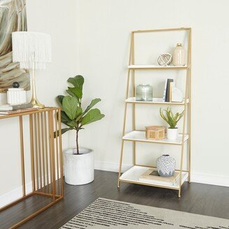 Studio 350 Gold Metal Contemporary Shelving Unit - 24 x 16 x 59