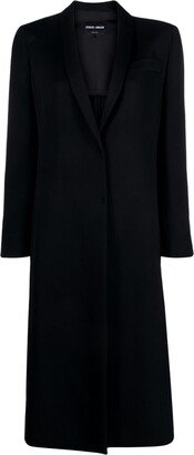 Single-Breasted Wool-Blend Coat-AG