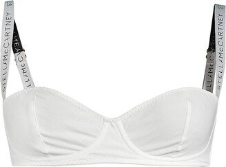 Logo Tape Cotton Balconette Bra