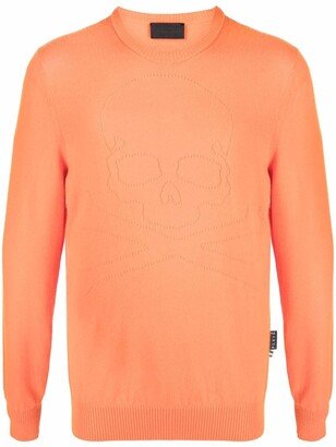 Fine-Knit Skull-Motif Jumper