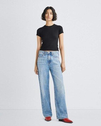 Featherweight Logan Wide Leg- Audrey Mid-Rise Featherweight Jean