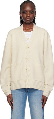 Guest in Residence Off-White Y-Neck Cardigan