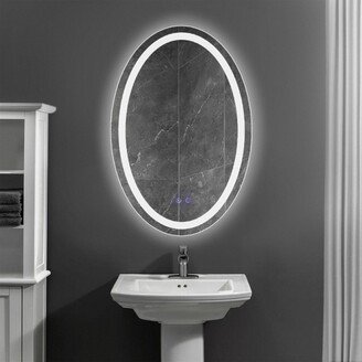 TONWIN Oval Frameless LED Illuminated Bathroom Mirror