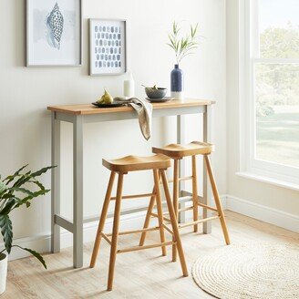 Dunelm Bromley Rectangular Bar Table with 2 Loxwood Bar Stools Grey