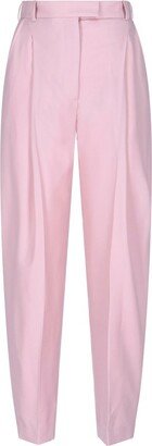 High-Waisted Tapered Trousers-AU