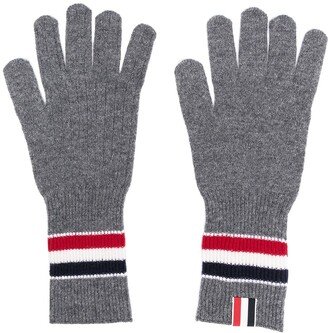 Merino Wool Stripe Rib Gloves