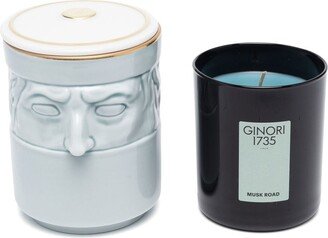 Il Seguace candleholder and Water musk Road scented candle (190g)