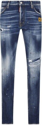 Distressed Medium Hiking Jeans