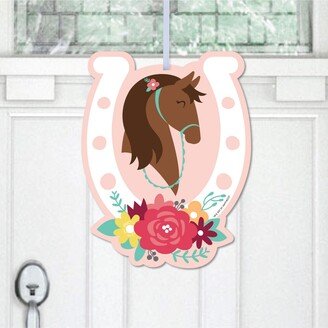 Big Dot Of Happiness Run Wild Horses Pony Birthday Party Outdoor Door Decor - 1 Piece Sign