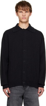 Black Formal Polo Cardigan