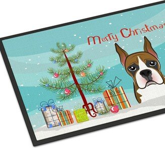 24 in x 36 in Christmas Tree and Boxer Door Mat Indoor/Outdoor