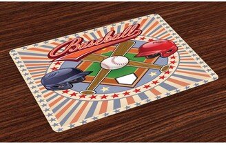 Baseball Place Mats, Set of 4