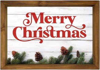Rustic Merry Christmas Weathered Wooden Sign | Holidays - Farmhouse Style
