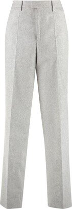 Pressed-Crease Tailored Pants