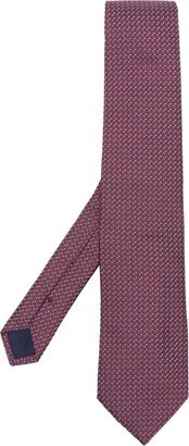 Geometric-Print Silk Tie