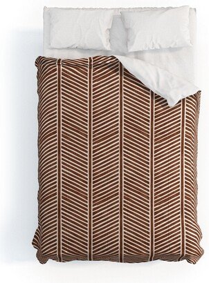 Little Arrow Design Co Organic Chevron On Brandywine Made To Order Full Comforter Set