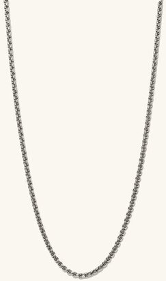 Round Box Chain Necklace Titanium