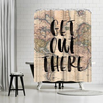 71 x 74 Shower Curtain, Get Out There by Motivated Type