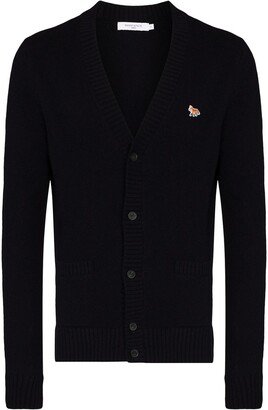 Fox Patch V-neck cardigan-AF