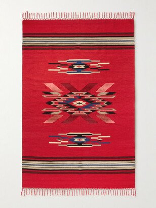 Fringed Woven Cotton Rug