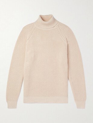 Ghiaia Cashmere Ribbed Cotton Rollneck Sweater