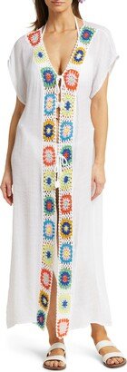 Tie Front Crochet Cover-Up Dress