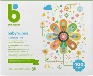 Face, Hand & Baby Wipes, Fragrance Free - 400ct