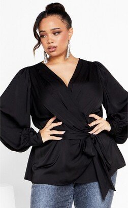 | Women's Plus Size Opulent Top - Black - 20W